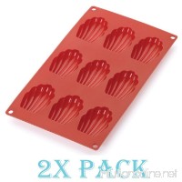 BargainRollBack OTHER Mold 2 Pack X 9-Cavity Medium Silicone Homemade Madeleine Cookies  Chocolate  Candy  and More (Ships from USA) - B01CLSZQAM